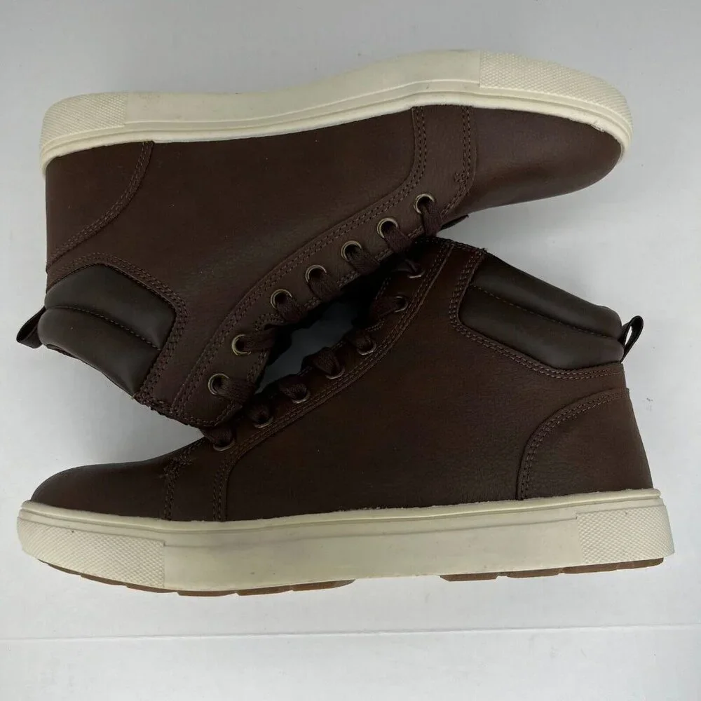 Goodfellow & Co Mens Brown Drew Lace Up Solid High Top Sneakers Size 8 Boots